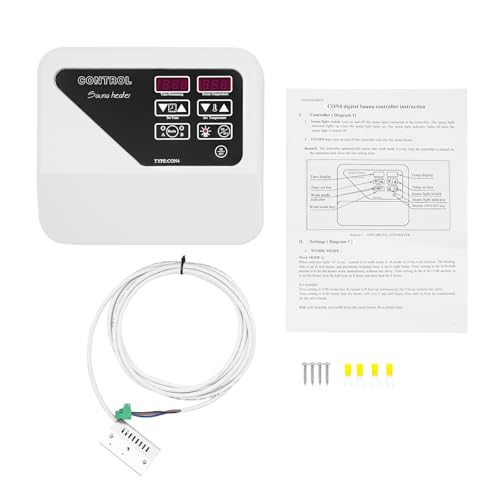 3-9KW Saunasteuergerät Saunasteuerung 380V-415V Externe Sauna Steuerung Controller Externe Digital Controller Anzeige für Saunas, Bäder, Spas, Fitnesszentren