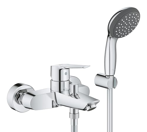 GROHE Start - Einhand-Wannenarmatur (1/2", Wandmontage, mit Temperaturbegrenzer), chrom, 23413002