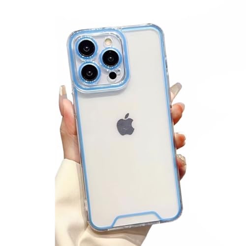 Rnrieyta Miagon Leuchtend Luminous Hülle für iPhone 15 Pro,Fluoreszierend Licht im Dunkeln Bunt Handytasche Durchsichtig Dünn Transparent Cover Slim Schutzhülle Backcover