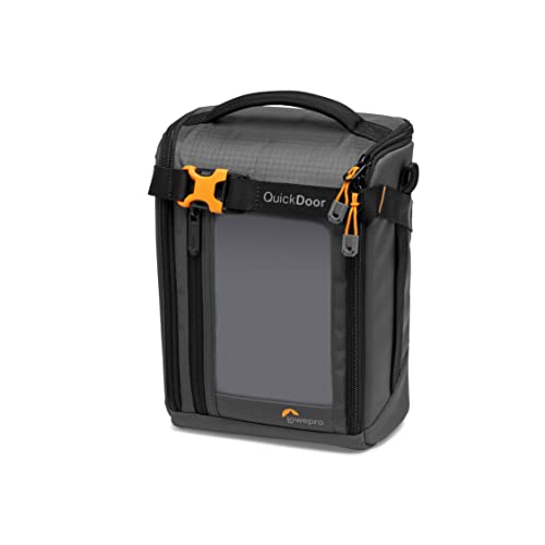 Lowepro GearUp Creator Box Large II, Tasche für Spiegellose und DSLR-Kameras, Kameratasche mit QuickDoor-Zugang, Hergestellt aus Recyclingmaterial, Orange Gepolsterte Innenfächer, Grau