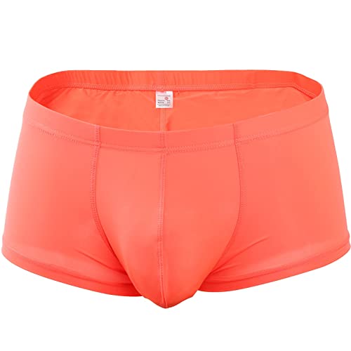 WKAYsIV Retroshorts Schwarz Herren mit vertikalem Streifendruck, Haushaltshose, schnell trocknende Unterwäsche-Shorts Ski Unterwäsche Oberteil Herren (Orange, M)