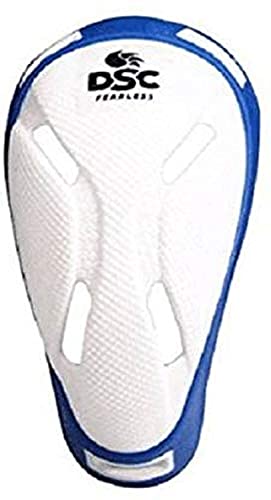 DSC Armour Cricket-Bauchschutz, Farbe: weiß-marineblau, Größe: Herren, Material: Kunststoff, für Herren, ergonomisch geformt, gepolstert, leicht und langlebig, Tiefschutz beim Training und Spielen