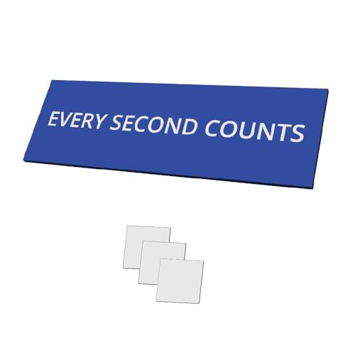 Every Second Counts Wandschild mit Klebstoff, Küchendekoration, 23,5 x 7,6 cm