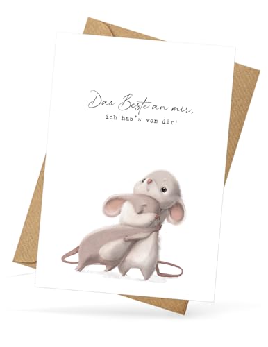KOKO&LORA® für Mama: Das Beste an mir, ich hab`s von dir! Niedliche Grußkarte zum Muttertag & Vatertag • Muttertagsgeschenk