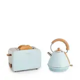 CREATE/PACK TOAST RETRO + KETTLE RETRO M/Toaster Pastellblau mit Wasserkocher Pastellblau/Wasserkocher 1L