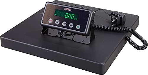 DZD DJ-SB Plattformwaagen Paketwaage, 75kg/150kg/300kg LED Batterie & Netzbetrieb (DJSB-75: Bis 75kg mit 0,01kg Feinmessbereich)