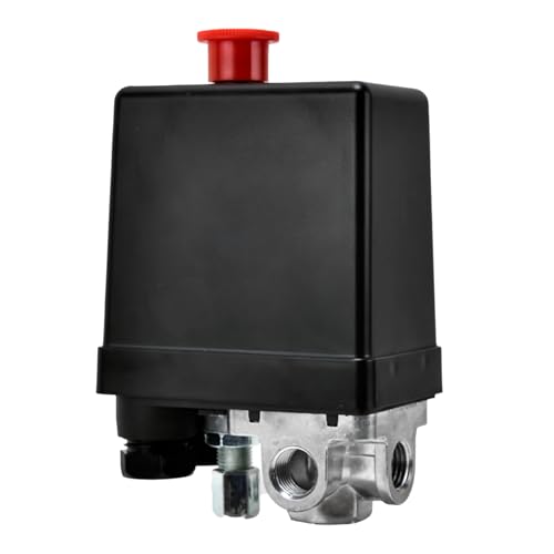 Druckschalter Luftkompressor, 240V 20A Kompressor Druckschalter, 4 Loch Luftkompressorregler Mehrzweck Druckschalter Steuerventil, Druckschalter-Steuerventil für Schnellen Druckabbau