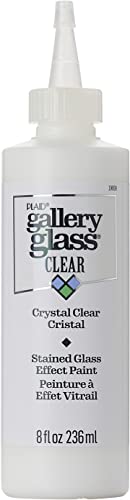 Gallery Glass Buntglasfarbe, kristallklar, 236 ml, Buntglasfarbe, perfekt für DIY-Kunst- und Handwerksprojekte, 19699