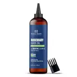 Botanic Hearth 100% reines Rosmarinöl haare (Rosemary oil for hair growth), angereichert mit Biotin | Haarstärkende Behandlung | Mit Jojobaöl und Rizinusöl | 6,7 fl oz
