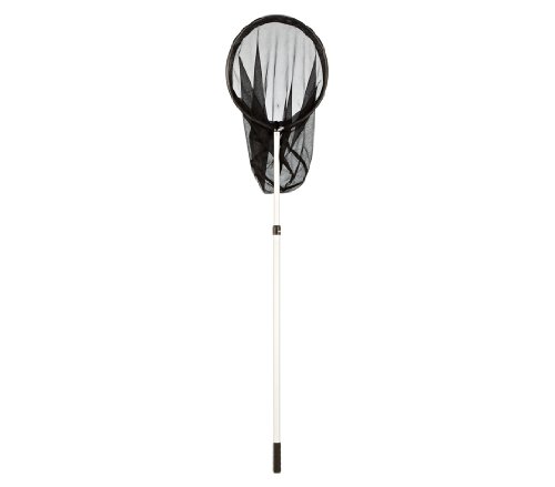 Dehner Teichkescher mit Teleskopstiel, Ø 30 cm, Schwarz, Silber