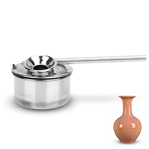 Cyrank Malerei Sprayer Edelstahl, 200Ml Lackierpistole Spritzpistole, Farbverglasung, Topfspray, Keramik Malpistole, Edelstahl Ton Werkzeug Keramik Zerstäuber Glasuren Töpfe Keramikmalerei Sprayer