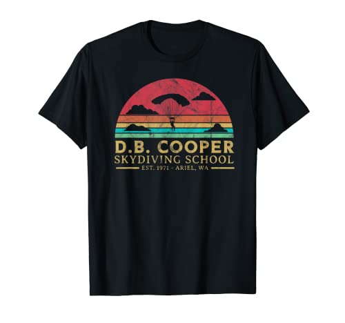 Db Cooper Skydiving School 1971 Retro Skyjacking Geschichte T-Shirt
