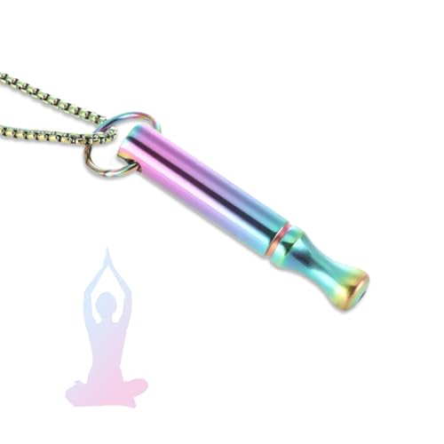 Halskette Rauchfrei Meditationshilfe Rauchentwöhnung Hilfsmittel Atemkraft Rauchentwöhnung Stress Relief Nichtraucher Aufhören Necklace Geschenke Breathe Kette Geschenk Verpacktes (Bunt*1PCS)