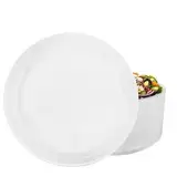 RAGO® Plastikteller 50 Stück Teller Set I Plastikteller Mehrweg Ø22 cm I Plastik Teller Wiederverwendbar Kunststoffteller I Partyteller Partygeschirr Plastikgeschirr BPA-frei