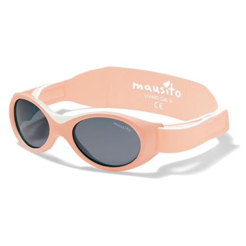 Mausito BABY Sonnenbrille 0-1,5 Jahre Mädchen I VERGLEICHSSIEGER Sonnenbrille Baby BPA-frei I 100% UV SCHUTZ I BIEGSAM & verstellbares Band I Europäisches Design Baby Sonnenbrillen