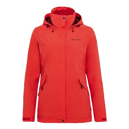 VAUDE Damen Jacke Regenjacke Outdoorjacke 3in1 Funktionsjacke Rosemoor 3in1 Jacket, Farbe:Rot, Artikel:-024 flame, Größe:38