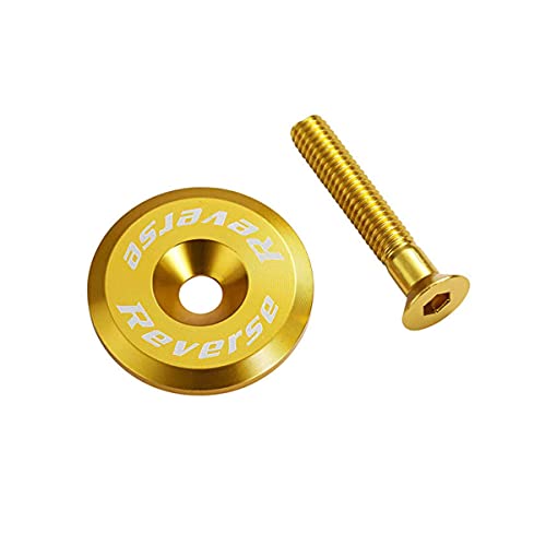 Reverse Steuersatzkappe Alu mit Schraube dunkel Gold