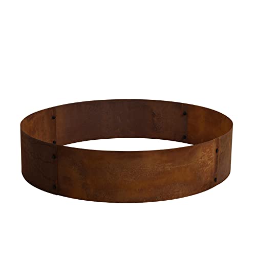 ESTEXO Pflanzring Hochbeet Rost Edelrost Pflanzgefäß Pflanzkübel Metallring Kräuterbeet Stahlring Stahl Ring (80 cm)