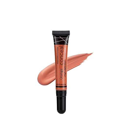 Orange Concealer Creme - Concealer Augenringe Abdeckcreme Color Corrector - Feuchtigkeitsspendender & lang anhaltender Farbkorrektor für dunkle Augenringe (Orange)