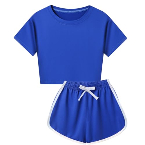 Generisch Anzug Für Kinder Bekleidungssets Mädchen Langarm T-Shirt Hosen Top Kleidung Activewear Für Mädchen Kinderkleidung Kinder Sport Geschenk Für 5-14 Jahre