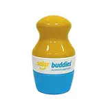 Single Blue Solar Buddies Refillable Roll On Sponge Applicator For Kids, Adults, Families, Travel Size Holds 100ml Travel Friendly for Sunscreen, Suncream and Lotions