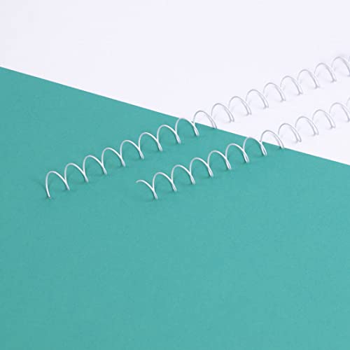 Craftelier - 2-Spiralen-Set zum Binden von Alben, Notizbüchern oder Agenden | Ideal für Scrapbooking und Bastelprojekte | Ø 1,27 cm (0,5") | Länge 30,5 cm (12") - Farbe Weiß