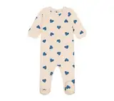 Petit Bateau A0B2E Langärmliger Schlafanzug Unisex Baby Avalanche/Beach 18 Monate