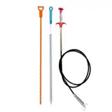 POFET Abflussreiniger-Set, Rohrreiniger, Krallengreifer, spiralförmiger Abflussrohrreiniger für Waschbecken, Badewannen, Abwasserkanäle