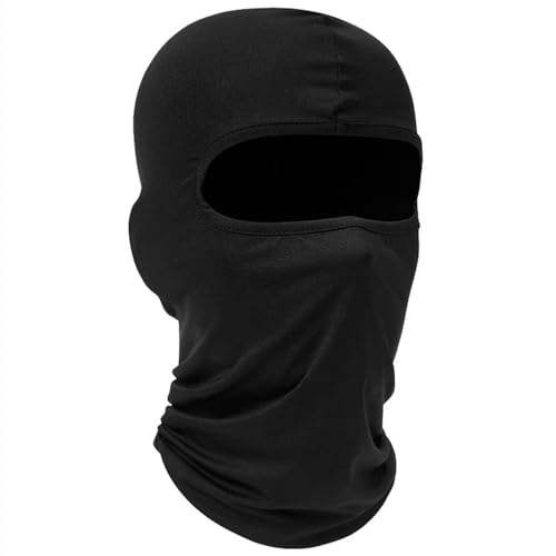NXPUXP Balaclava Gesichtshaube,Sturmhauben,Motorrad Radfahren Ski Sturmhaube,Sturmhaube elastischer UV-Schutz,Unisex Männer Frauen Kinder(Schwarz)