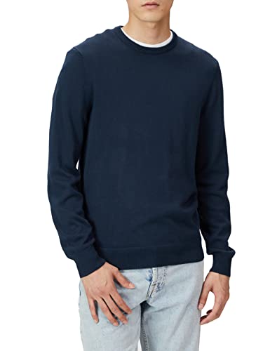 Amazon Essentials Herren Pullover mit Rundhalsausschnitt (in Übergrößen erhältlich), Marineblau, L