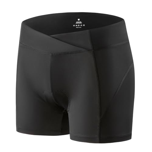 Homord Fahrradunterhose Damen, Radlerhose Damen Gepolstert Atmungsaktiv Fahrradhose Shorts MTB Radunterhose Kurz Radsportunterwäsche Radsport Unterhose für Damen-L