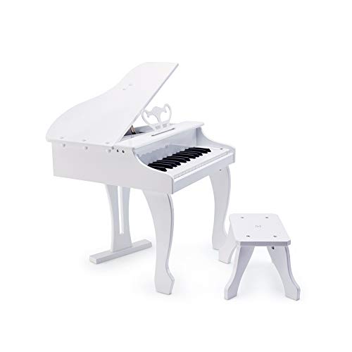 Hape Luxusflügel | Piano mit 30 Tasten, inklusive Stuhl, elektronisches Musik-Keyboard, ab 3 Jahren, Weiß