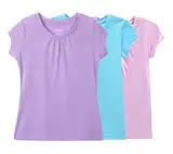 BIENZOE Mädchen Schnelltrocknend Kurzarm T-Shirt 3pc Satz K 10/12(9-10 Jahre)