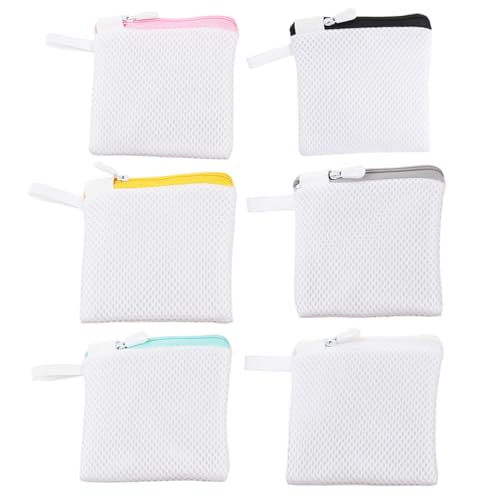 Hperu BH -Waschmaschinenbeutel, 6pcs BH Waschmaschinenbeutel Kleiner Maschenwaschbeutel mit Reißverschlüssen Waschbeutel für Wäsche Mini -Dessous -Waschbeutel für Unterwäsche, Socke, 5,5x4,7