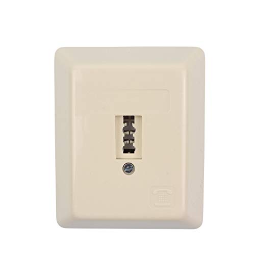 S/CONN maximum connectivity Telefondose TAE U - 1x6 - Anschlussdose - Universal für F+N - Aufputz AP - 1x Telefon oder 1x Nebenstelle Fax AB Modem NTBA DSL-Splitter - beige