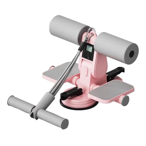 Sit-Up-Assistentgerät – Bauchmuskeltrainer mit Saugnäpfen und Zugseil | Heim-Fitnessgerät mit Zählfunktion für Bauchmuskeln, Arme, Rumpftraining, Krafttraining, Bodenübungsgerät