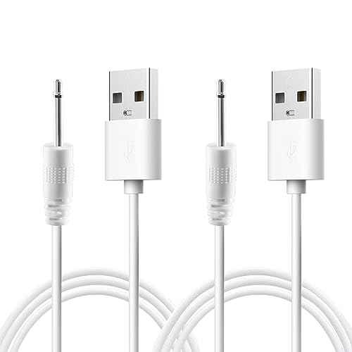 Xahpower USB Adapterkabel Ersatz, 2,5mm DC Ladekabel für Massagegerät - 2PCS