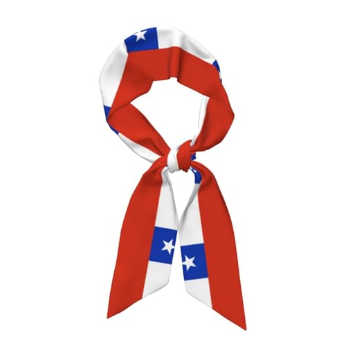 Chilenische Flagge Seidenschal Damen Simulierter Seiden Stirnband Französischer Haarband Schal Schmal Seidenschal Seidentücher Satin Halstuch Handtaschen Schal Weich Und Atmungsaktiv Rot119X7.9 Cm