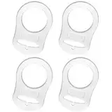 RDNKVB 4pcs Silikon Knopf Ring Schnuller Adapter Silikon Dummy Schnuller Halter Clip Adapter Ring Silikonring für Schnuller