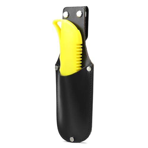 quipuda Echtleder Messertasche für Gürtel Cuttermesser Tasche (Schwarz)