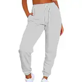 Jogginghose Damen Sporthose Frauen Trainingshose Fitness High Waist Sweatpants Freizeithose Lang Laufhosen Lässige Lose Jogging Hose Modern