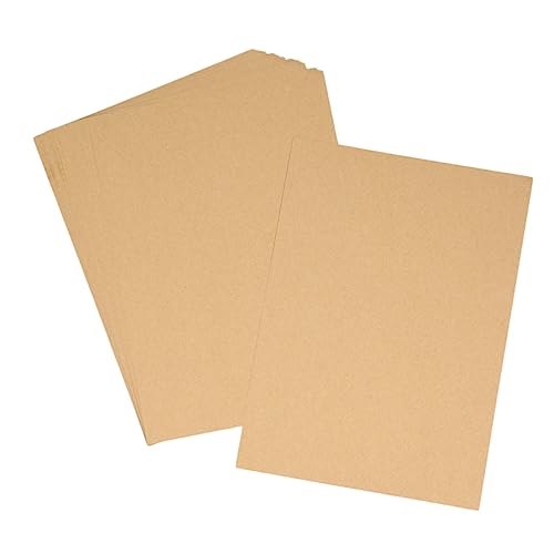 WRITWAA 100 Blatt Retro Kraftpapier Hochwertiges Bastel und Verpackungspapier für DIY Projekte Drucken und Robuste Faltbare und Zuschneidbare Papiere Klassischem