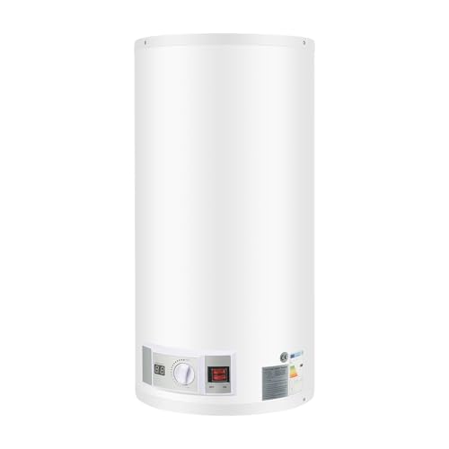 Warmwasserboiler 80 Liter,Boiler 80L,Elektrischer Warmwasserbereiter 80L (2000W) – Edelstahl-Heizung, Temperaturregler 25-75°C, inkl. Duschset & Wandhalterung, Für Küchen, Friseursalons, Bars, Schulen