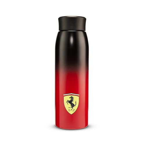 Ferrari Scuderia Logo Wasserflasche Rot - Größe: 600ML