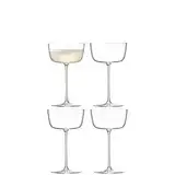 LSA Borough Cocktailschale, Glas, Clear, 4 Stück (1er Pack), 4