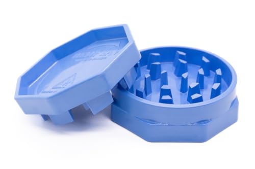 HEMP SAW® - Grinder, Kräutermühle, Spülmaschinenfest, neuartige Schneidgeometrie (Hellblau)