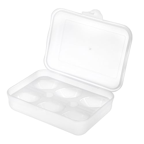TOLIDA Eierbox mit Deckel 6 Gitter Mehrweg Eierdose Durchsichtige Kunststoffe Eierablage Verdicken mit Schnalle Reise Eier Transportbox Tragbare Eier-Aufbewahrungsbox für Küche Camping Picknick
