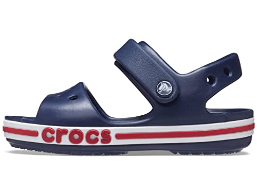 Crocs unisex-child Bayaband Sandal Flat Sandal, Navy/Pepper, 27/28 EU