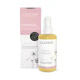 LILLYDOO parfürmfreies Babyöl Mandel, 99% reines Mandelöl kaltgepresst mit Vitamin E zur Babypflege, vegane Naturkostmetik, Dermatest sehr gut in hochwertiger Glasflasche (100ml)