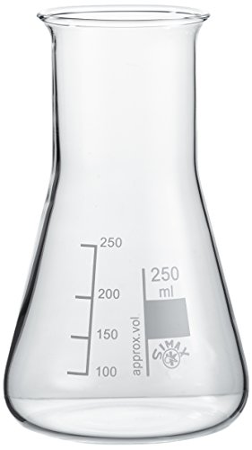 neoLab – 10 Stück Weithals Erlenmeyerkolben 250 ml aus Simax Borosilikatglas 3.3 – Glaskolben mit Teilung & Graduierung – Messkolben hitzeresistent & chemikalienbeständig (E-1069)